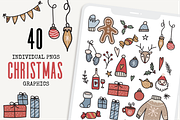 Christmas Digital Planner Stickers, an Illustration by The Bumble Box (Thumbnail 1 of 2)