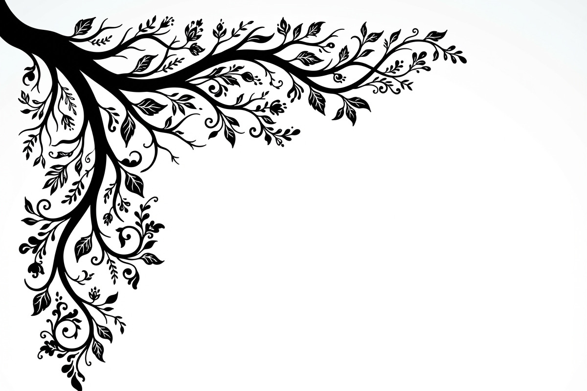 50 Tree Branch Corner Silhouette, a Decorative Illustration by Amazin_art (Photo 34 of 46)