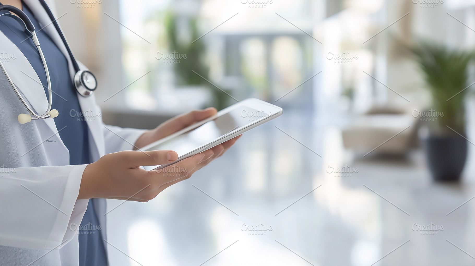 Female doctor holding tablet, a Health & Medical Photo by MistyDay