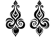 Black Ornamental Earrings SVG Set, an Object Graphic by jahid234 (Thumbnail 10 of 13)