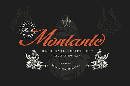 Montante Decorative Script