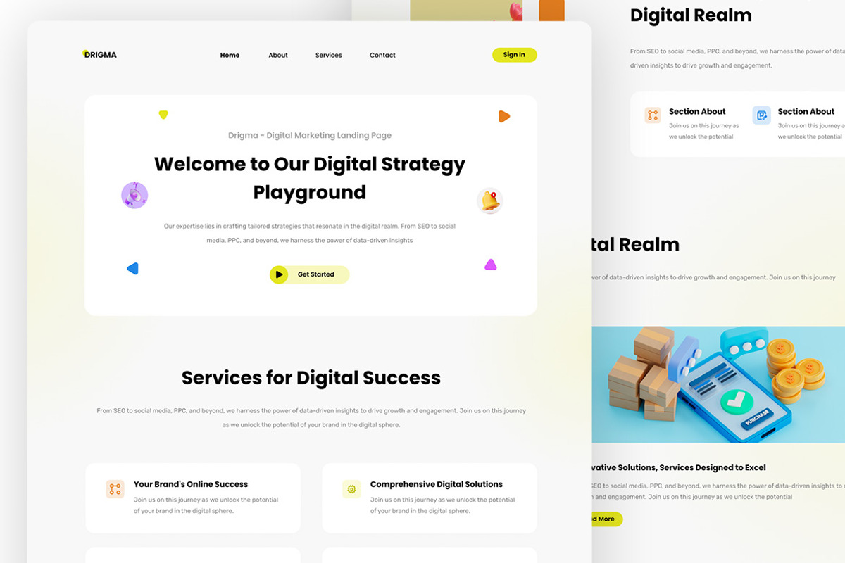 Digital Marketing Landing Page, a Websites & App Template by ENATIVE (Photo 2 of 4)