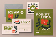Minimal Modern Wedding Invitation, an Invitation Template by graphicook (Thumbnail 3 of 3)