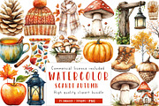 Scandi Autumn Clipart, an Illustration by CreationArt (Thumbnail 1 of 5)
