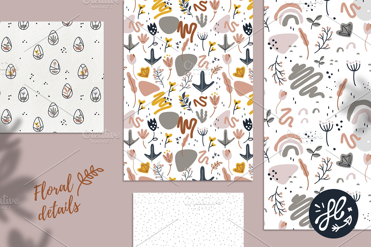 Abstract Spring patterns, a Pattern Graphic by Huxmay
