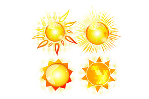 The sun brilliant objects are, an Object Illustration by Nenahliadava Design
