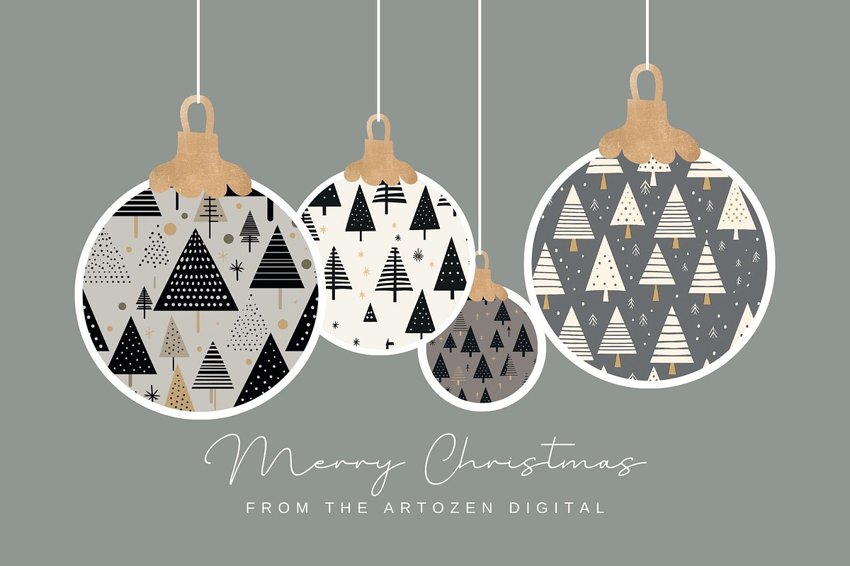 14 seamless minimalism Christmas, a Pattern Graphic by ARTOZEN DIGITAL (Photo 4 of 14)