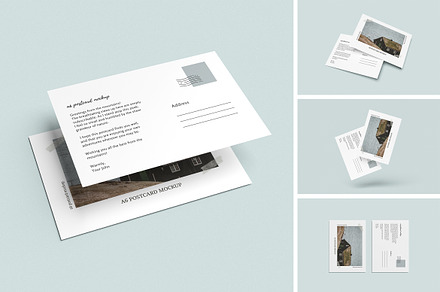 Postcard Mockup, a Card Template by xavier_studio