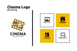 Cinema Film Studio Logo Bundle, a Branding & Logo Template by Dyn Studio