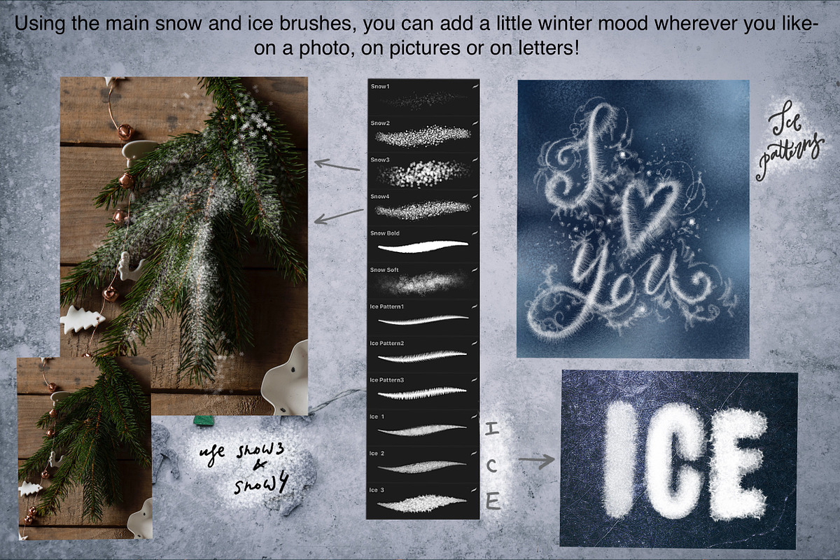 Winter Wishes Creator Kit, a Brush Add-On by Letter Elfa Studio (Photo 3 of 10)