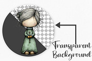 Whimsical Christmas Doll Clipart, an Icon by Canvas Craft (Thumbnail 2 of 7)
