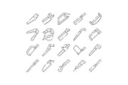 Hand saw and cutting tool icons set, an Object Graphic by pikepicture (Thumbnail 1 of 3)