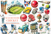 Cricket Watercolor Cliparts, an Illustration by Designworld (Thumbnail 1 of 6)