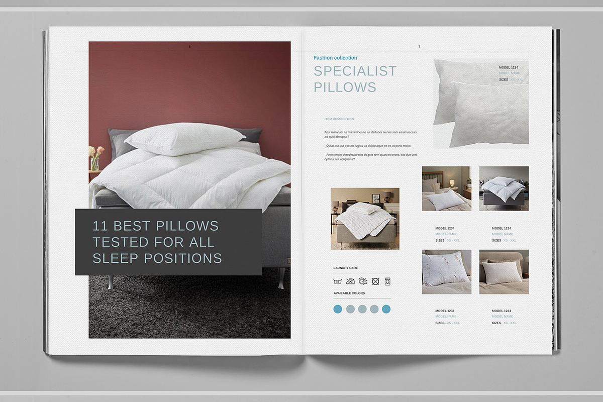Pillow Catalog Brochure Template, a Brochure Template by Boris Cupac (Photo 5 of 7)