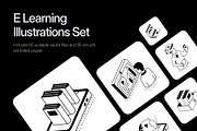 100 E-Learning Illustrations Bundle, a Technology Illustration by Vectors Market (Thumbnail 1 of 12)