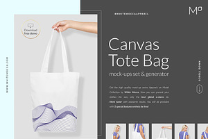 Canvas Tote Bag Mock-ups Set DEMO