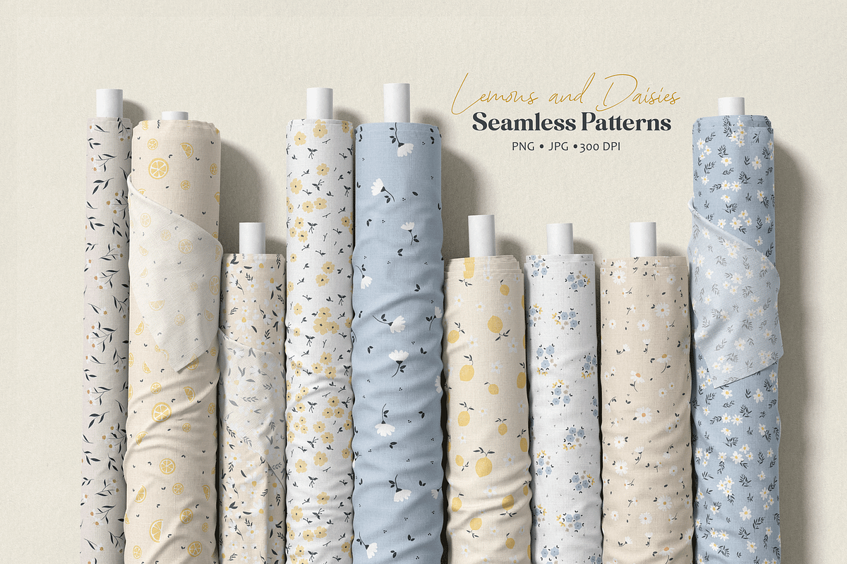 12 Seamless Pattern Bundle | Daisies, a Pattern Graphic by Emmart Studio (Photo 1 of 6)