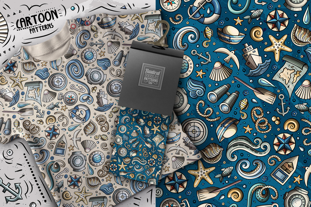 7 Nautical Seamless Patterns, a Pattern Graphic by BALABOLKA (Photo 8 of 8)