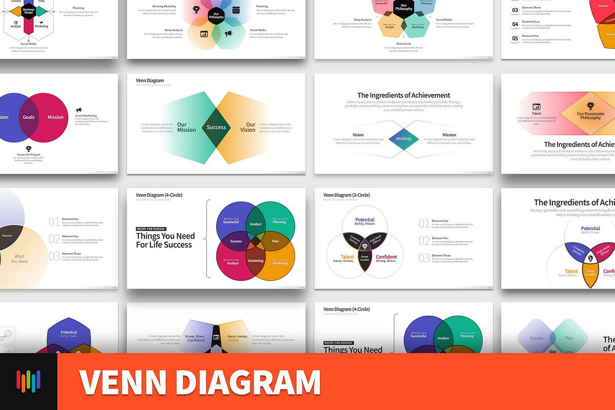 Venn Diagram PowerPoint Templates, a Presentation Template by Warna Works (Photo 1 of 25)