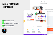 Sabric - SaaS Figma Template, an UI Kit Template by FinestDevs (Thumbnail 1 of 8)