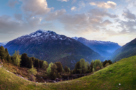 Evening mountain landscape (Timmelsjoch, Austria ), a Nature Photo by YuriyB