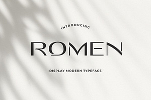 Romen Display Modern Typeface