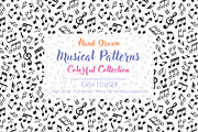 Pack of Six Vector Music Patterns, a Texture Graphic by Pingebat (Thumbnail 1 of 5)