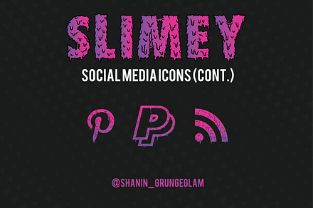 Slimey Social Media Icons