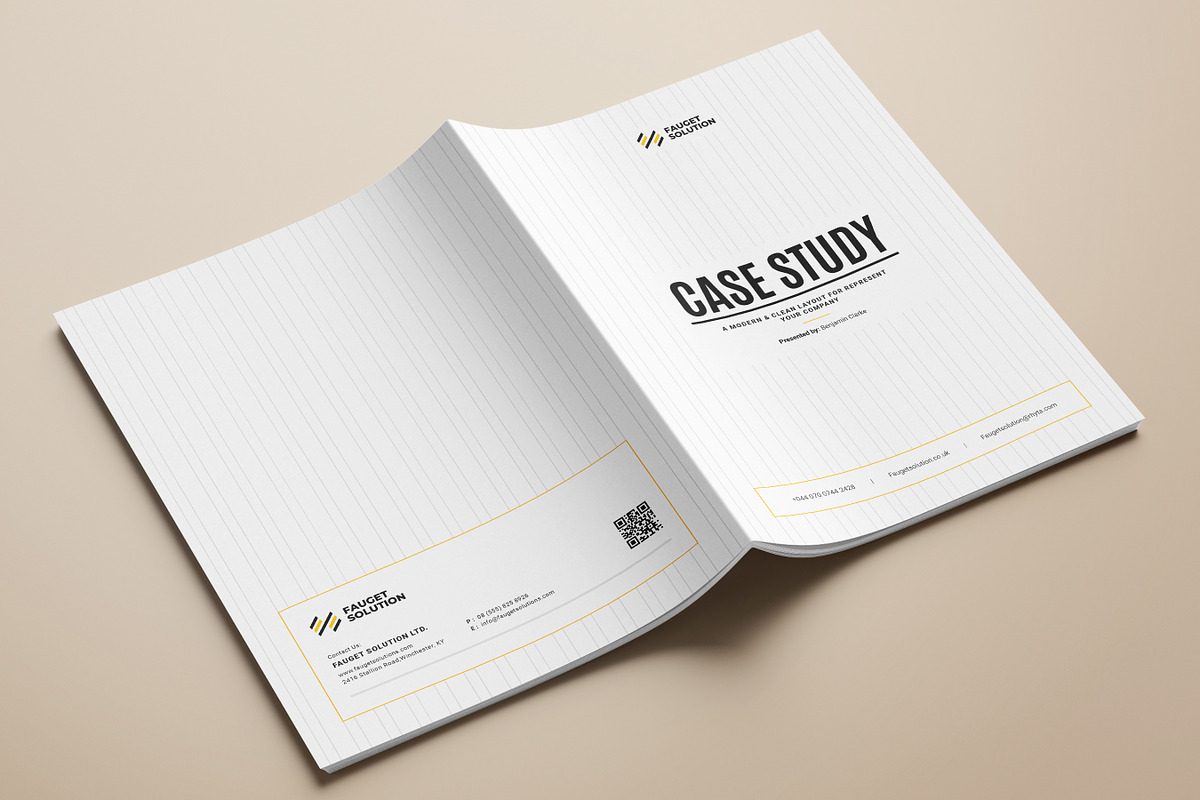 Case Study Template, MS Word, Canva