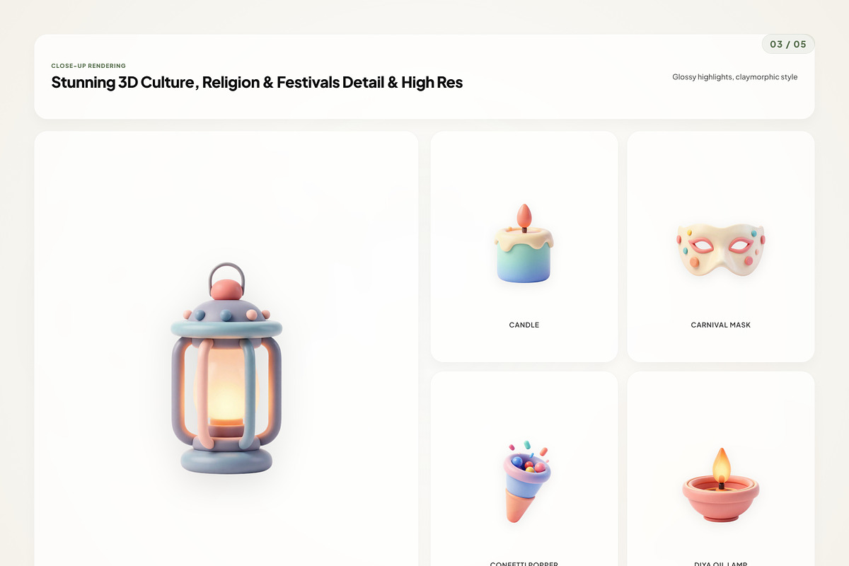 3D Culture & Religion Icons, an Emoji Icon by River Visual (Photo 3 of 5)