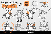 Funny Vector Pandas - Doodle Style, an Animal Illustration by Savgraf (Thumbnail 4 of 6)
