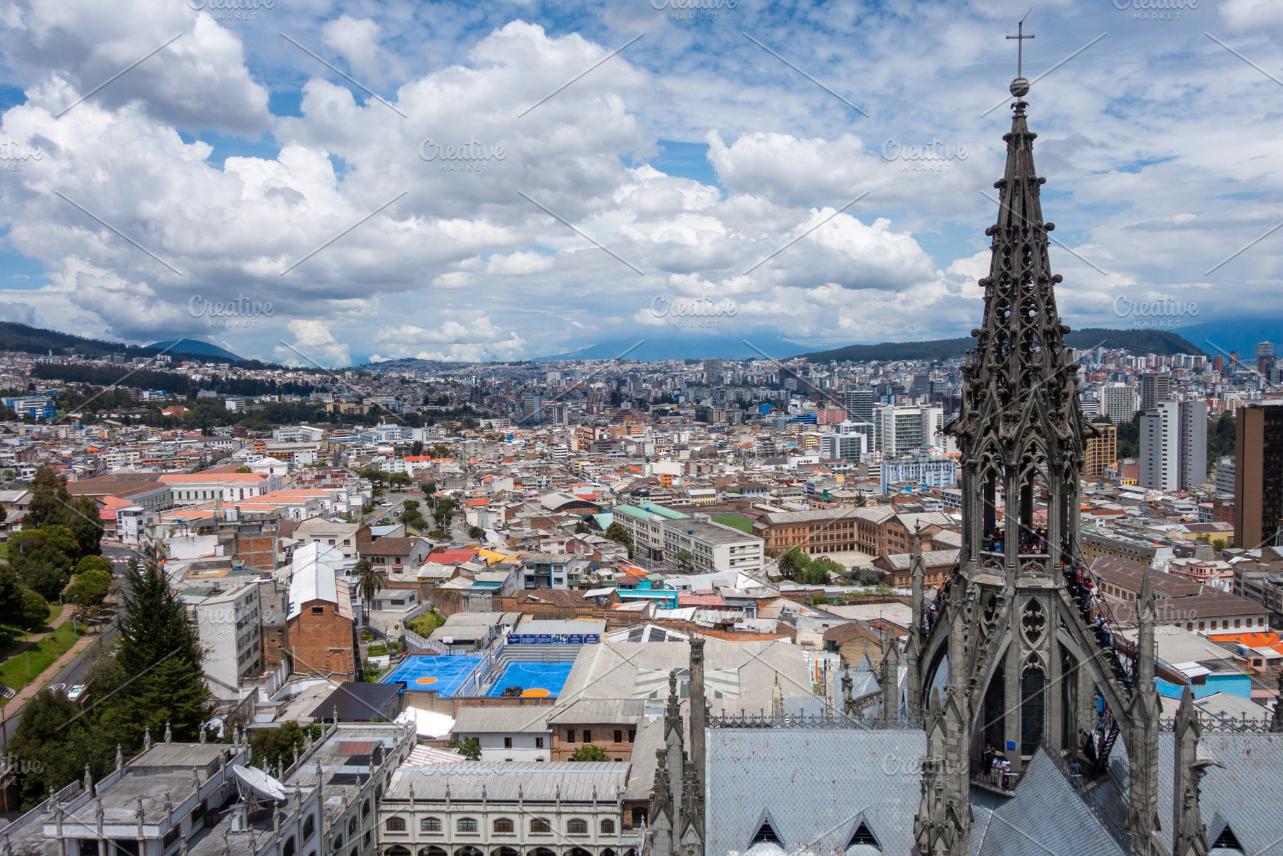 View of Basilica of the National Vow (Basilica del Voto Nacional, an Architecture Photo by GoodGoods