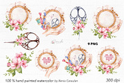 Needlework Clipart (Embroidery), an Object Illustration by CaraulanStore (Thumbnail 2 of 9)