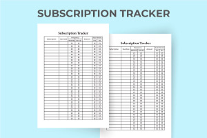 Subscription Log Book KDP Interior