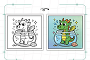 Dragons Coloring Book KDP, an Animal Illustration by Ink Gallery (Thumbnail 5 of 9)