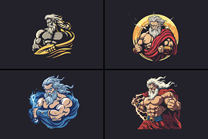 Zeus Lightning Logo Collection, a Branding & Logo Template by Xoovion