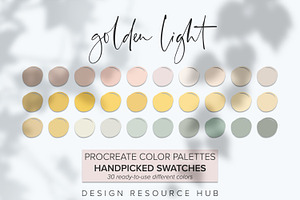 Golden Light Procreate Palette