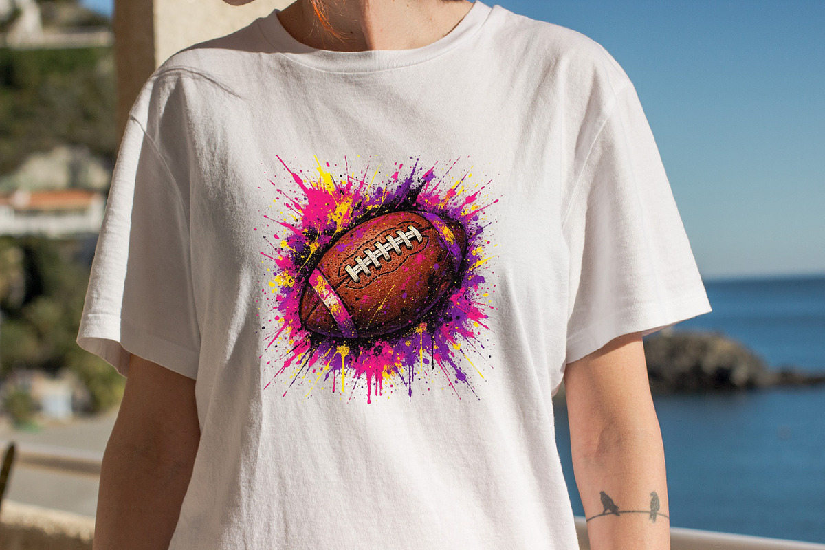 Splash American Football Ball Clipar, an Illustration by SVGArt (Photo 3 of 8)