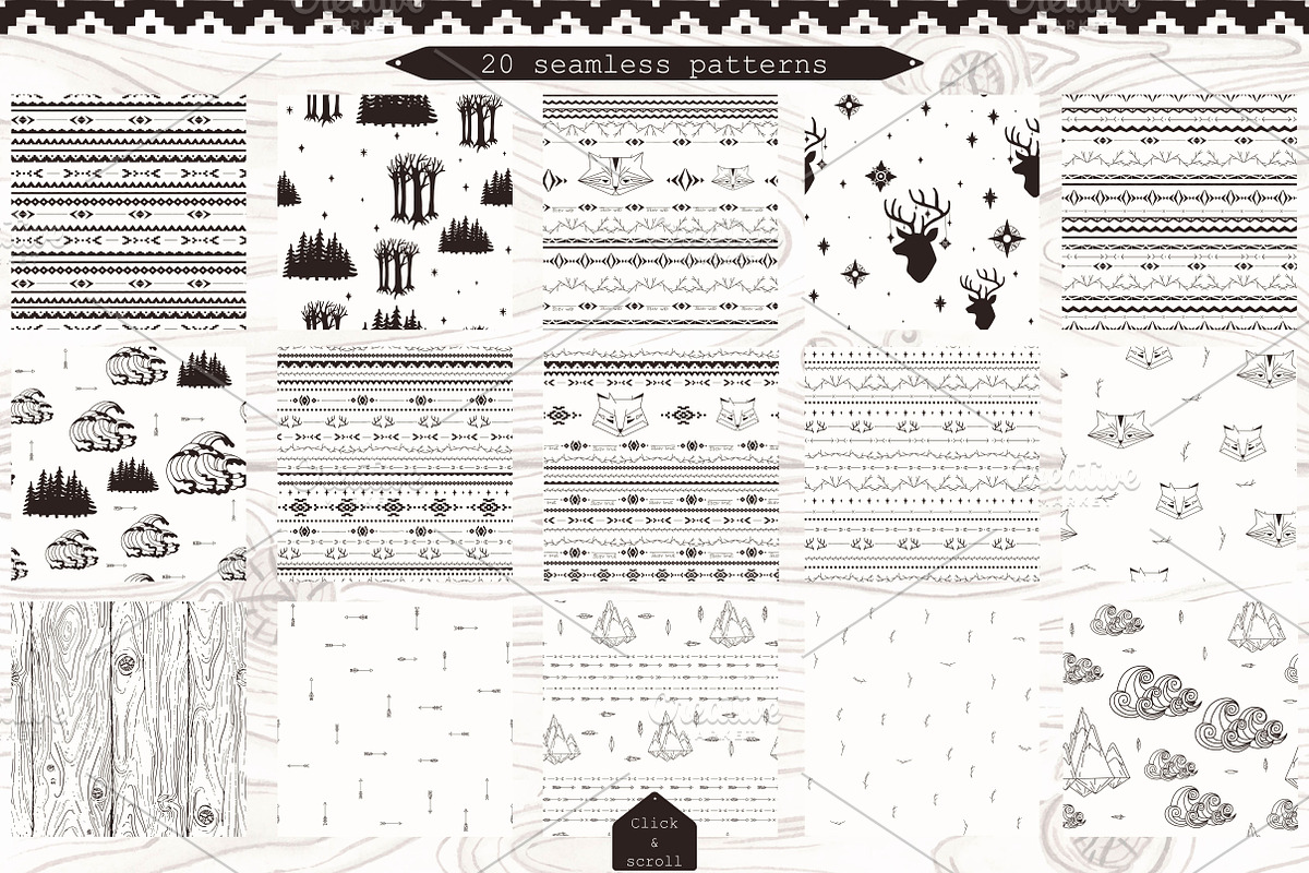 Hand drawn adventures clip-art, a Texture Illustration by Jukari_sun (Photo 3 of 5)