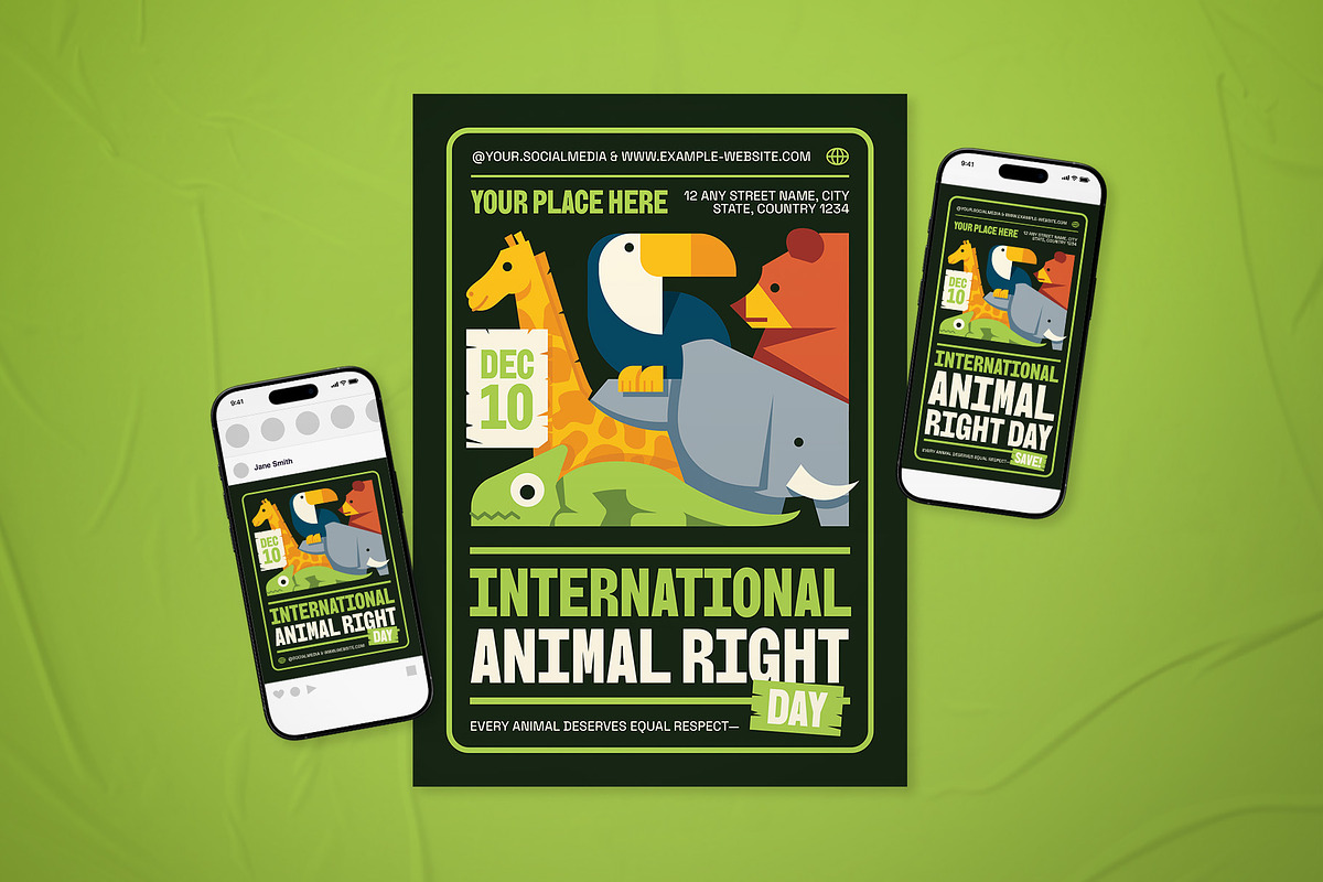 International Animal Right Flyer Set, a Flyer Template by The Good Store (Photo 1 of 2)
