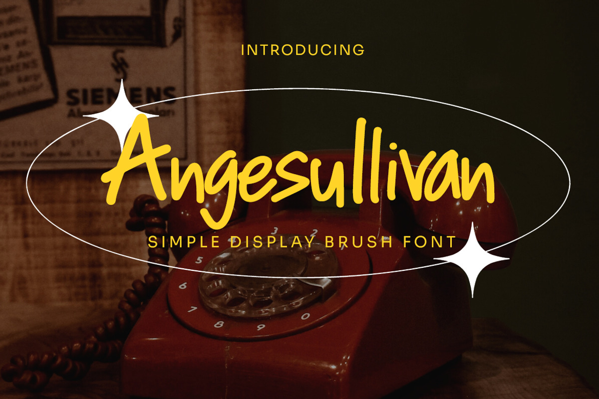 Angesullivan - Simple Display Brush, a Handwritten Font by Dhabee (Photo 1 of 10)