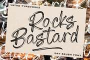 Rocks Bastard - Dry Brush Font, a Handwritten Font by VASTARD STUDIO (Thumbnail 1 of 9)