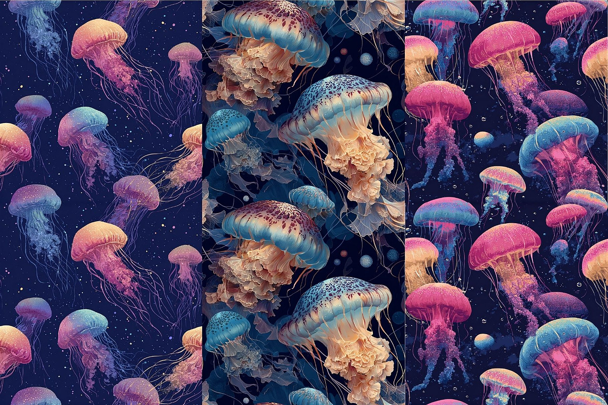 12 Luminous Drift Seamless Patterns, a Pattern Graphic by Inknfolly (Photo 3 of 7)