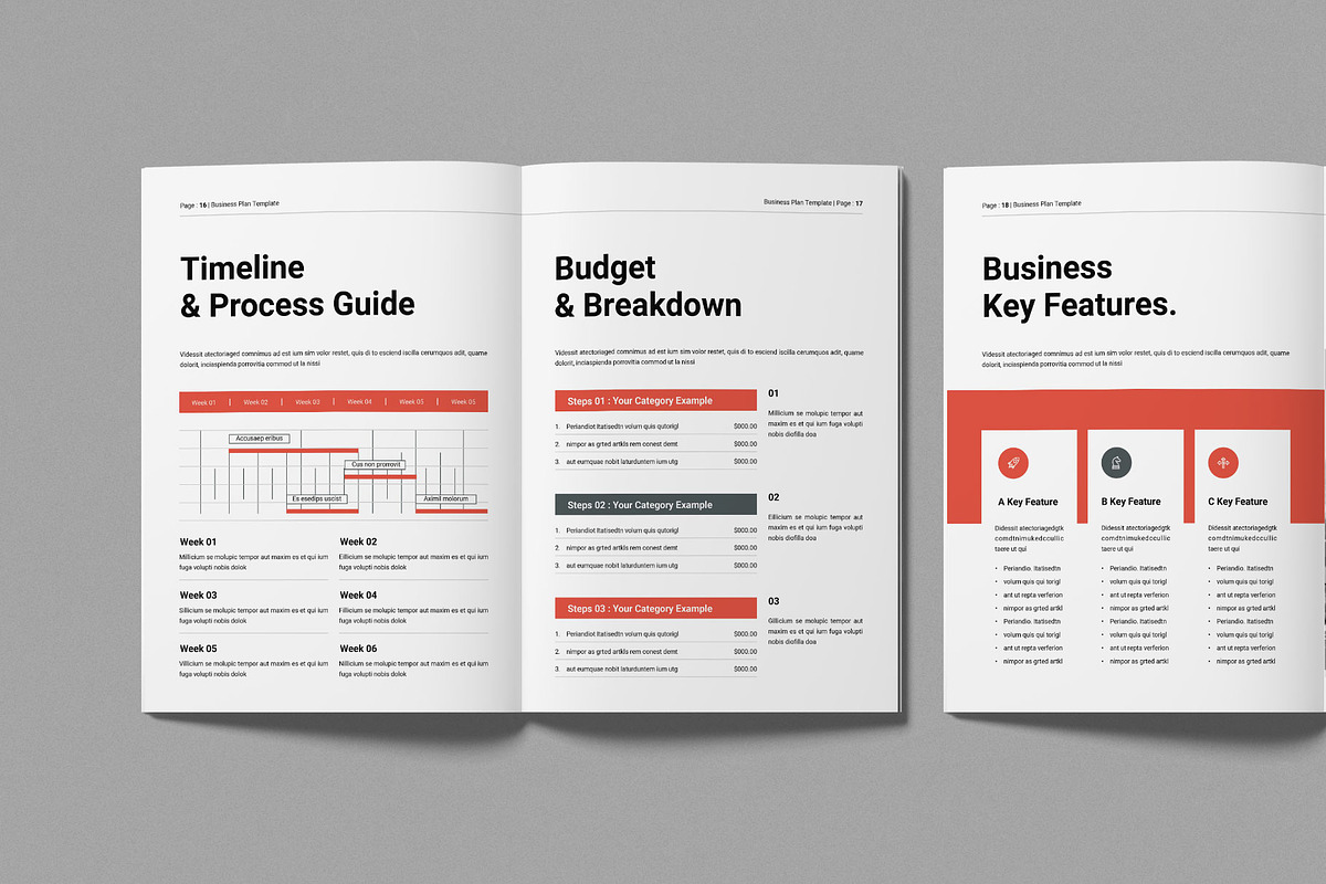 Business Plan Template, a Brochure Template by Work-Envance (Photo 7 of 10)