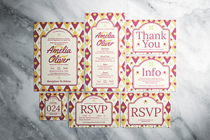 Floral Wedding Invitation Suite, an Invitation Template by The Good Store