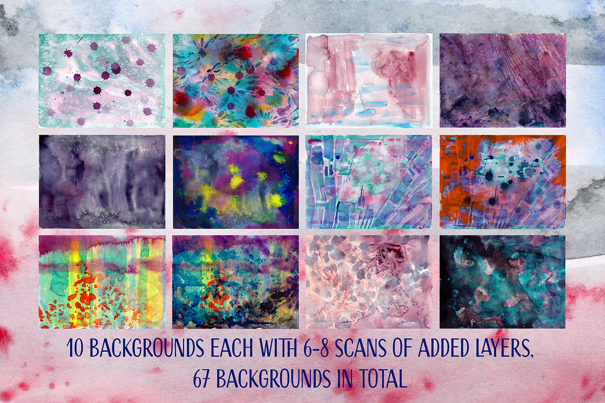Experimental Watercolor Backgrounds, a Texture Graphic by Maya's Art Adventures (Photo 8 of 11)
