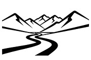 50 Mountain Landscape Silhouette Bun, an Illustration by Designer_Momina (Thumbnail 11 of 51)