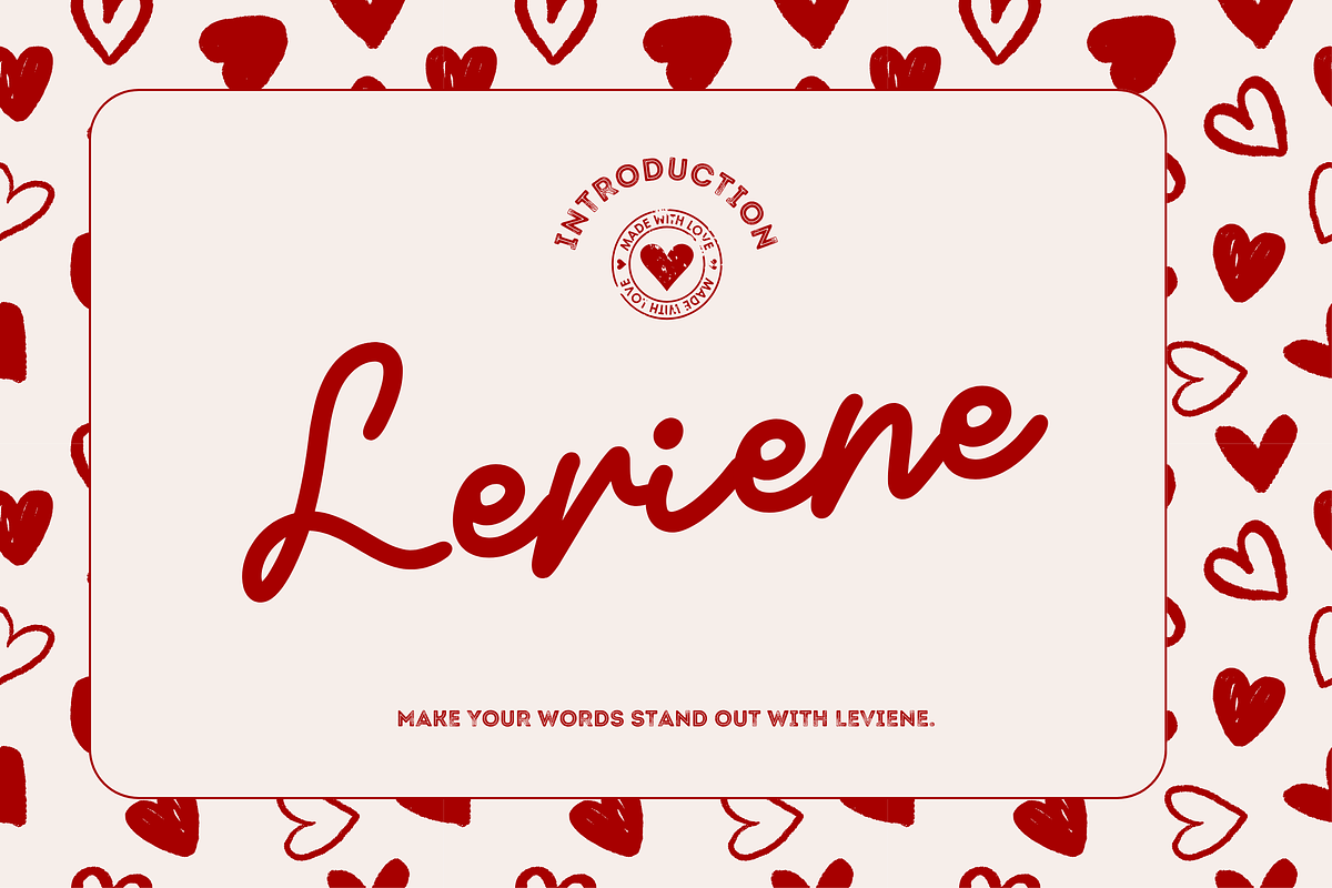 Leviene – A Bold & Elegant Font, a Script Font by Creacy Studio (Photo 1 of 11)