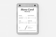Food Menu Card Mockup Design, a Product Mockup by graphypix (Thumbnail 3 of 4)