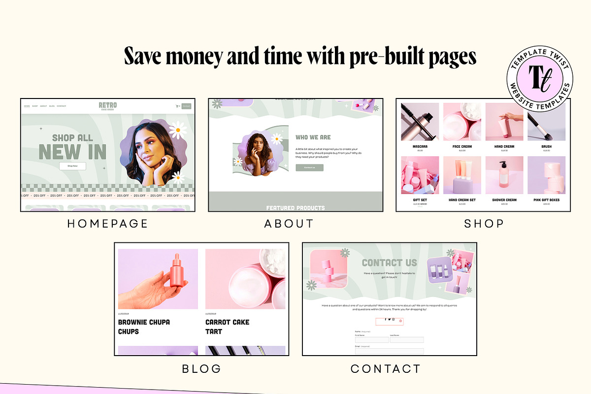 Sage Green Squarespace Template, a Squarespace Template by Template Twist Shop (Photo 7 of 10)